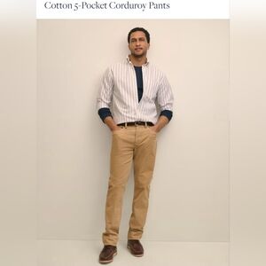 Brooks Brothers Men's 5 Pocket Tan Corduroy Pants Sz 40 X 30